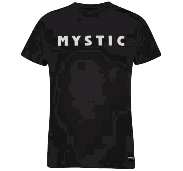 t-shirt Mystic Brand noir pour homme, coupe classique avec logo Mystic sur la poitrine